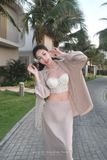  SET 3 MÓN SƠ MI SỌC NHUYỄN KÈM BRA CHÂN VÁY DÀI - TH 