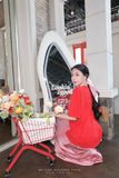  Set Áo Tay Ngắn In Losi Chân Váy Dài Đuôi Cá 