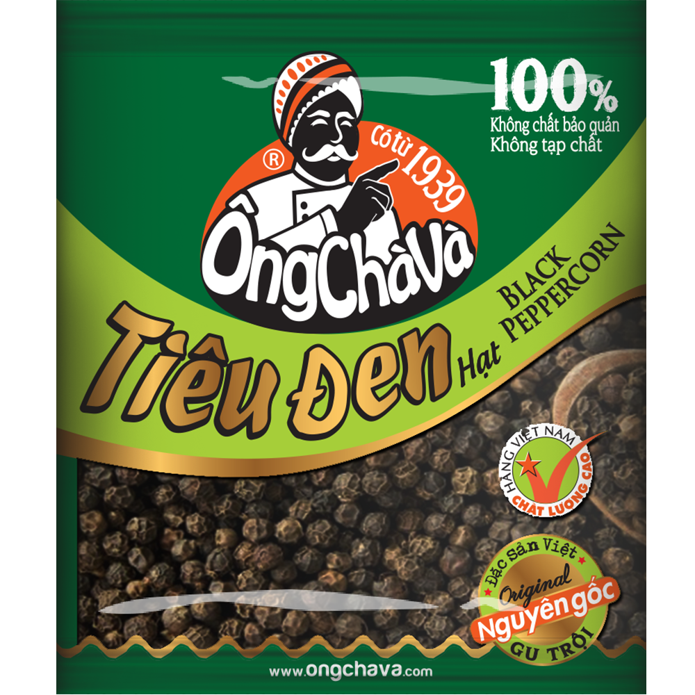  Combo 2 Packs of Whole Black Peppercorns OngChaVa 15gr 