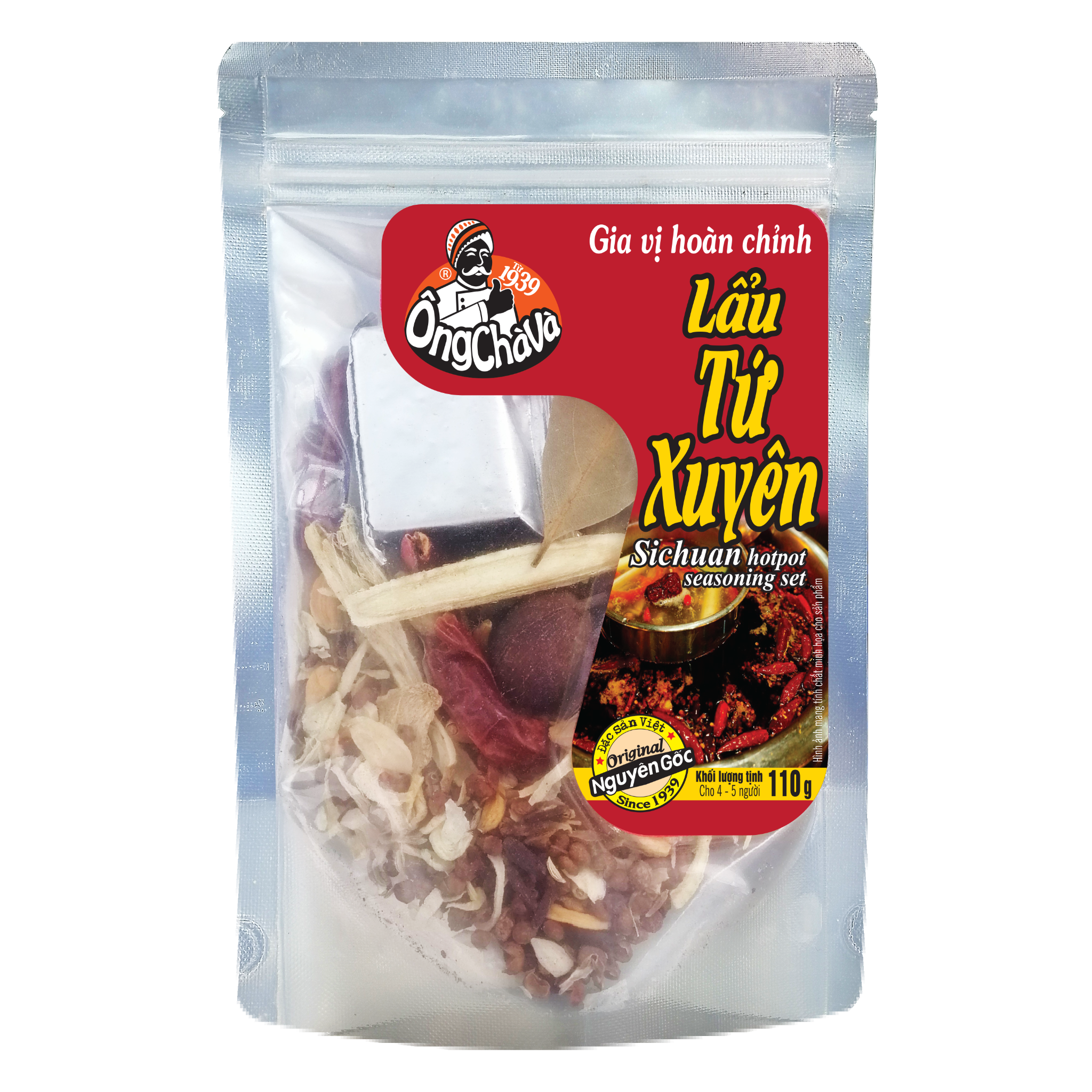  Gia Vị Lẩu Tứ Xuyên Hoàn Chỉnh 110g 
