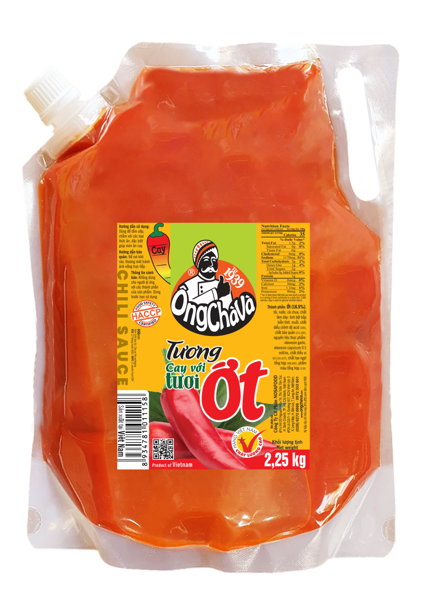  Chili Sauce Ong Cha Va 2,25kg 