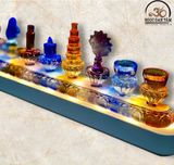  Bộ Quý Phẩm Cúng Dường Bằng Lưu Ly Có Đèn Led 