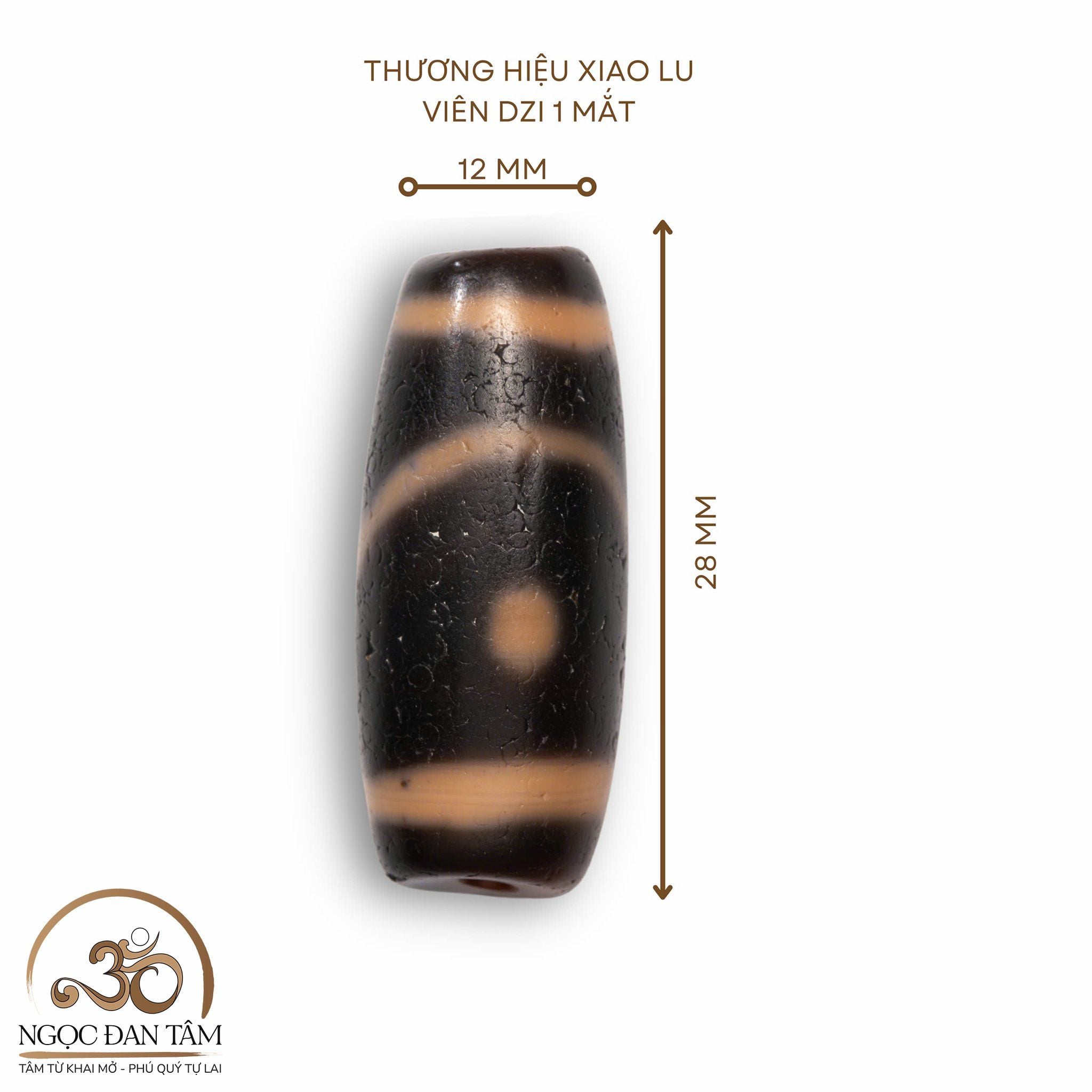  Dzi 1 Mắt 28x12mm ( New Dzi - Xiao Lu ) 