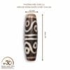  Dzi Sóng Nước 8 Mắt Chu Sa 46x13mm ( New Dzi - Xiao Lu ) 