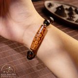  Vòng Tay Dzi 21 Mắt Phối Huyết Phách 