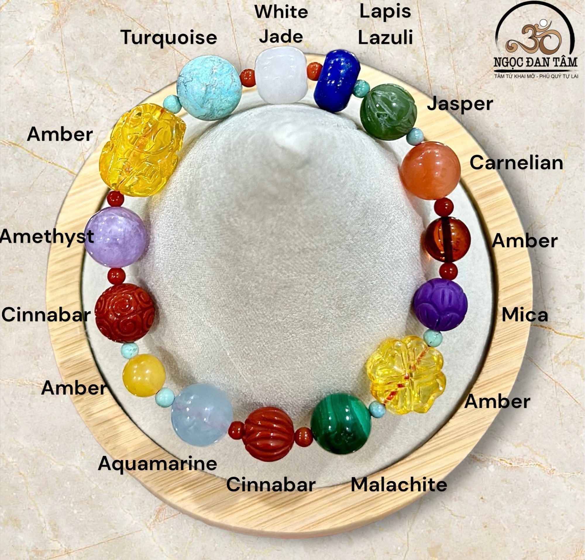  Vòng Tay Đá Lưu Ly Đa Sắc 