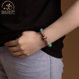 Vòng Tay Dzi Mandala 3 Mắt Phối Lam Ngọc 