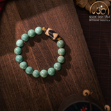  Vòng Tay Dzi Răng Cọp Phối Lam Ngọc 