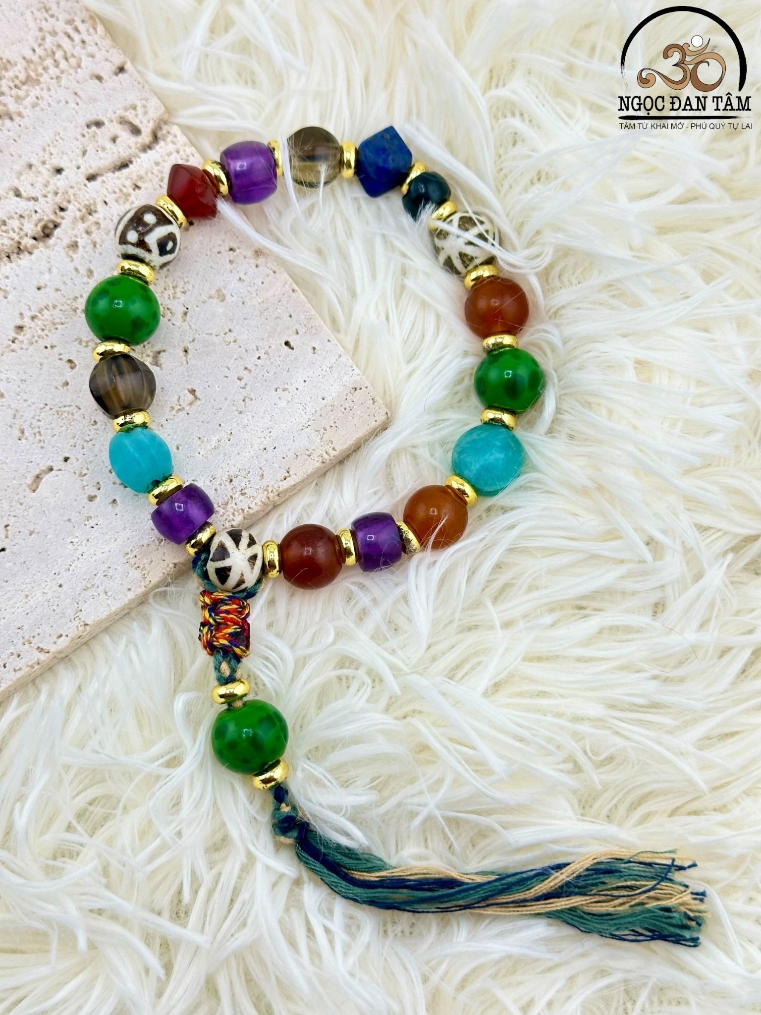  Vòng Tay Đá Lưu Ly Đa Sắc 