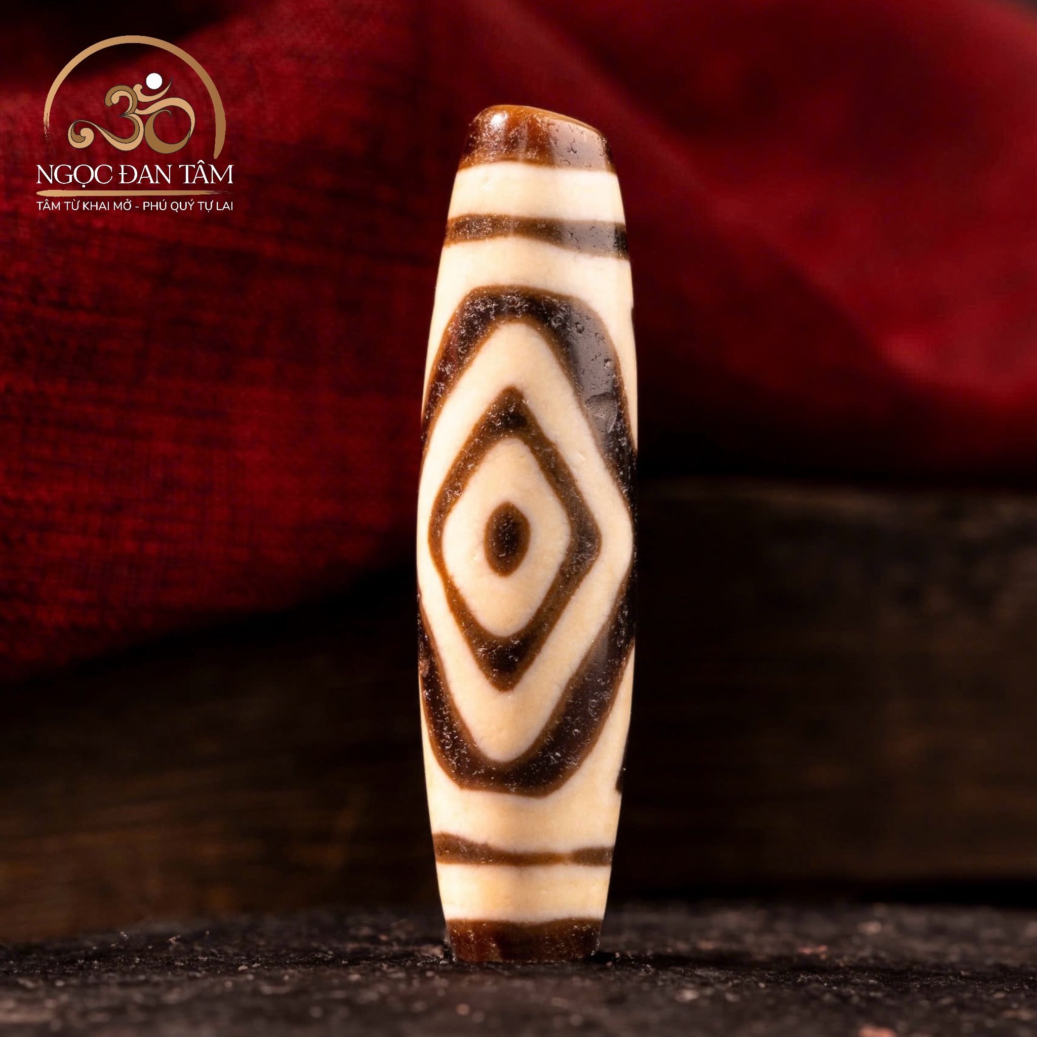  Dzi kim cương 2 mắt 51x13mm 