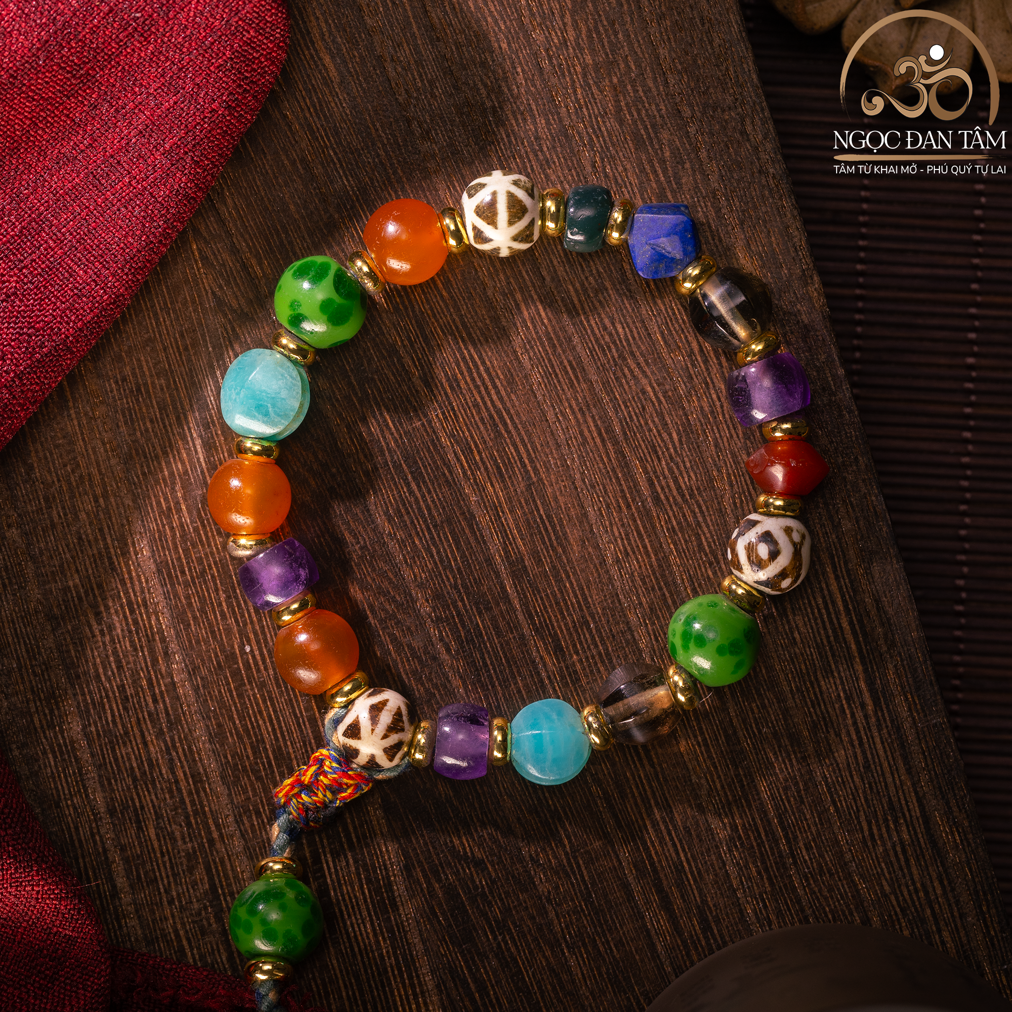  Vòng Tay Đá Lưu Ly Đa Sắc 