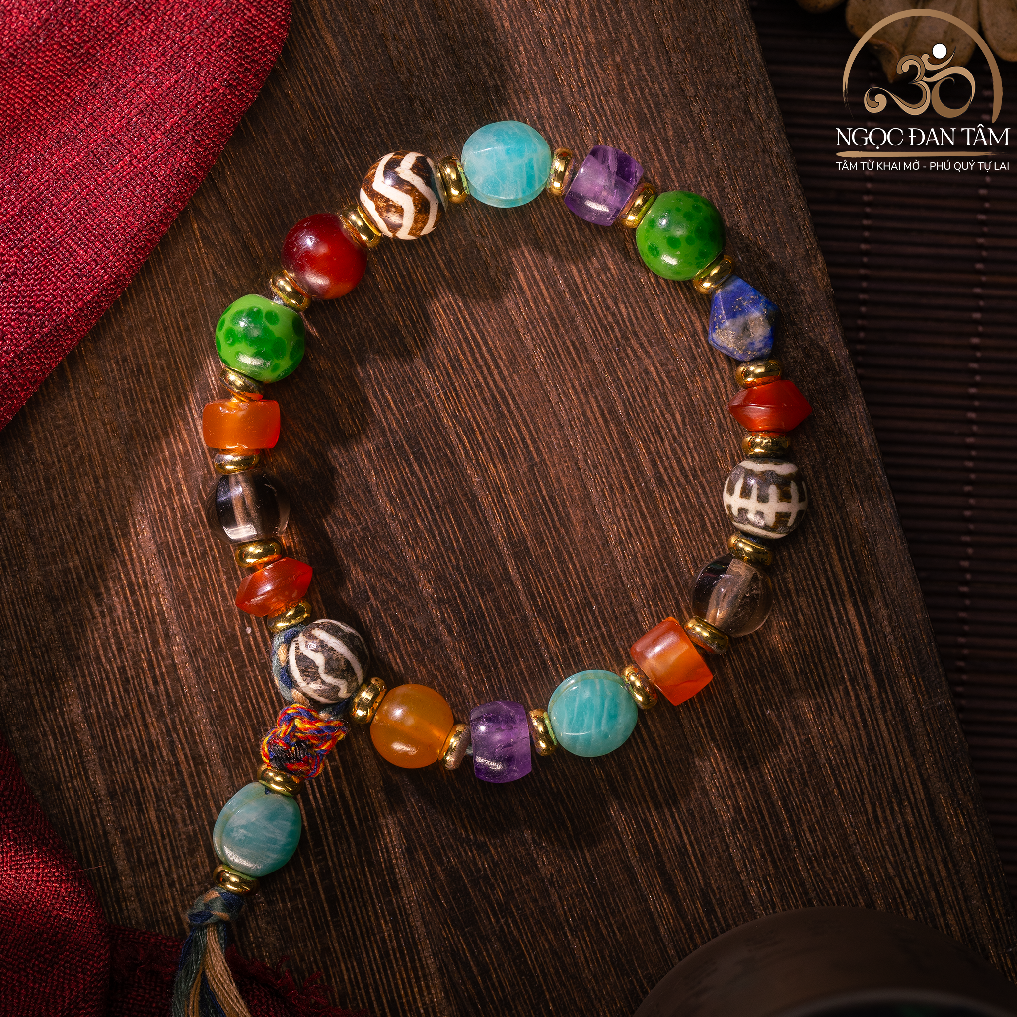  Vòng Tay Đá Lưu Ly Đa Sắc 