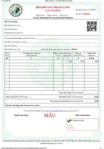  Đại Lâm Mộc - Hóa đơn điện tử ngũ hành Hilo Invoice - HIN 300 - HIN 500 - HIN 1000 - HIN 5000 - HIN 10000 