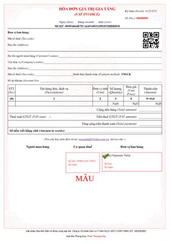  Thiên Thượng Hỏa - HIN 500 - Hóa đơn điện tử ngũ hành Hilo Invoice 