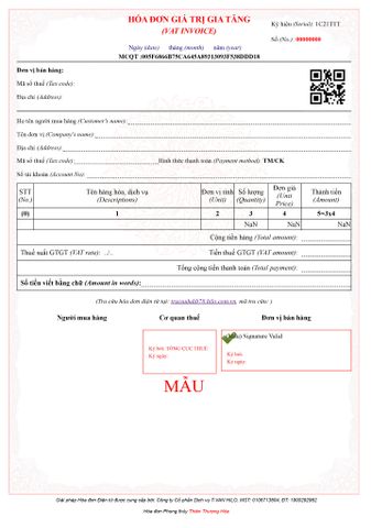  Thiên Thượng Hỏa - HIN 5000 - Hóa đơn điện tử ngũ hành Hilo Invoice 