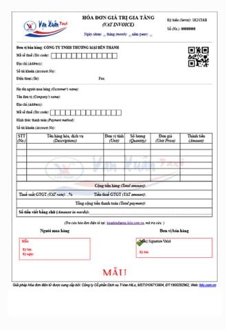  HILO G100 - Hóa đơn điện tử Hilo Invoice 100 số hóa đơn 1 năm sử dụng 