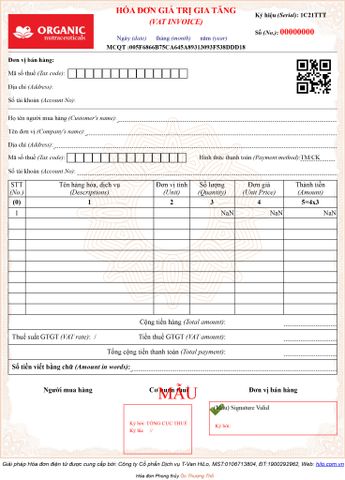  Ốc Thượng Thổ - Hóa đơn điện tử ngũ hành Hilo Invoice - HIN 300 - HIN 500 - HIN 1000 - HIN 5000 - HIN 10000 