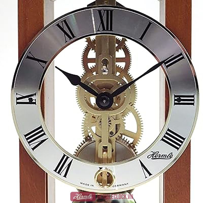 Pendule mécanique bois à poser grise HG23015-D10721 Hermle - HECE