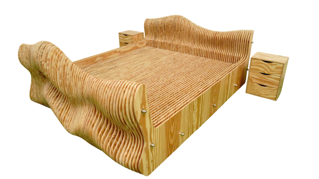  Giường Parametric Wavy Wooden Bed 