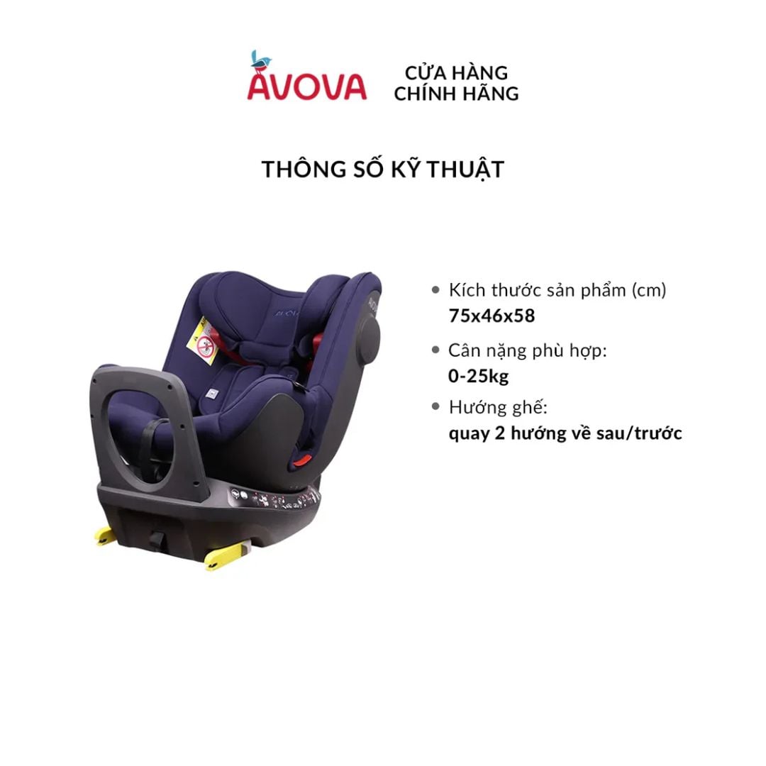  Ghế Ngồi Ô Tô Cho Bé Avova Swan-Fix I-Size 