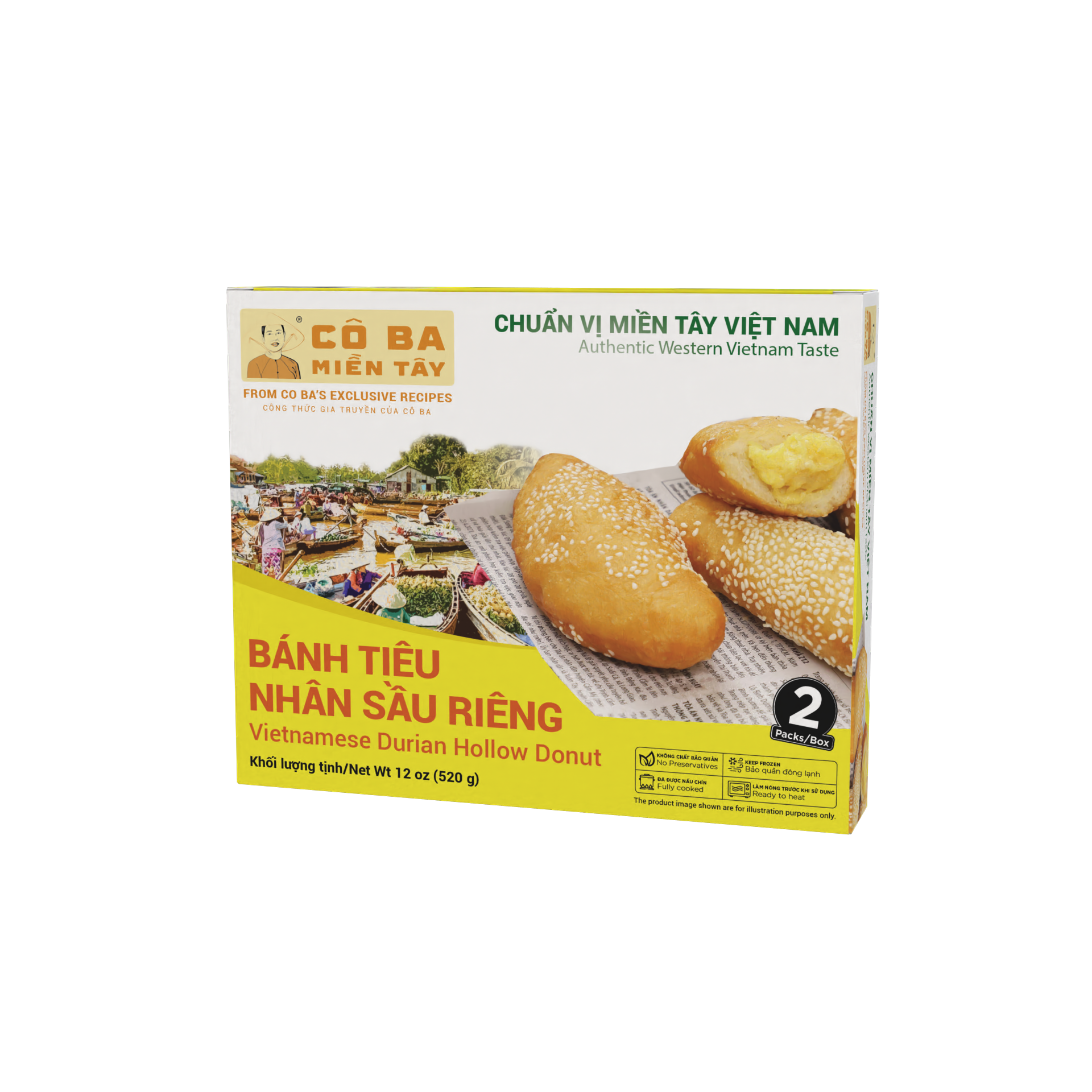  Bánh Tiêu Nhân Sầu Riêng - Vietnamse Durian Hollow Donut 