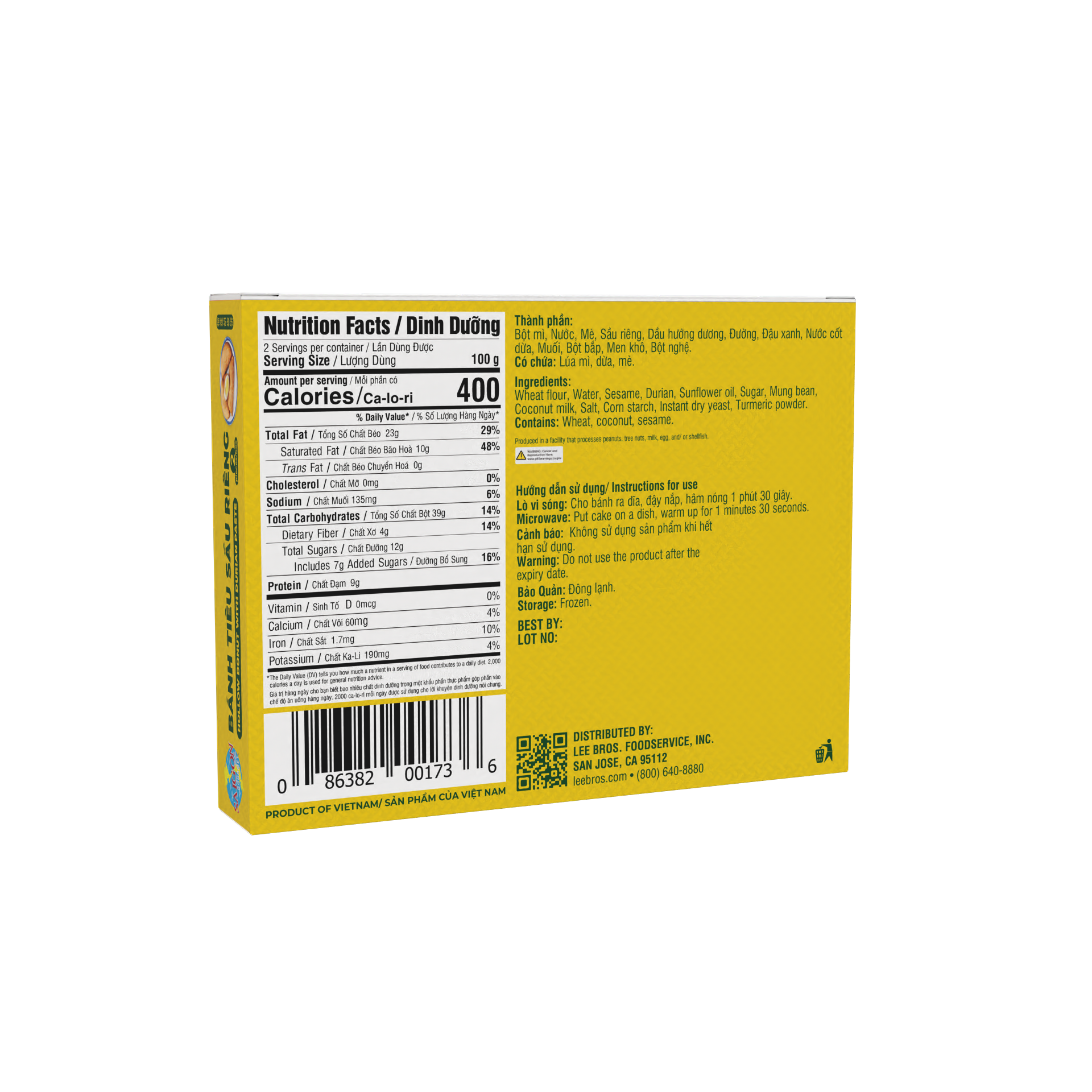  Bánh Tiêu Nhân Sầu Riêng - Vietnamse Durian Hollow Donut 