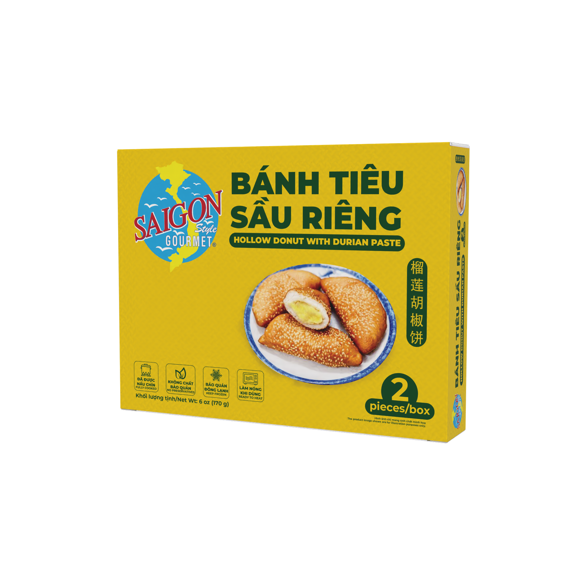  Bánh Tiêu Sầu Riêng - Hollow Donut with Durian Paste 