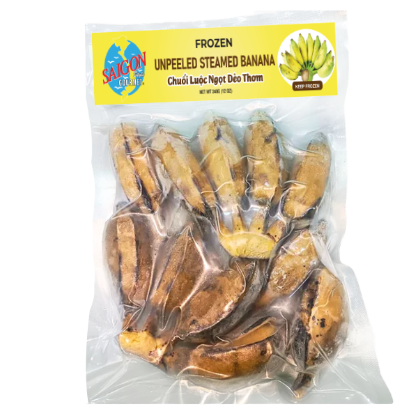  Chuối Luộc Ngọt Dẻo Thơm - Frozen Unpeeled Boiled Banana 