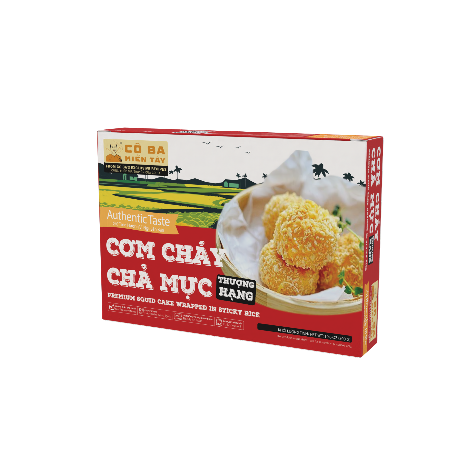  Cơm Cháy Chả Mực Thượng Hạng - Premium Squid Cake Wrapped In Sticky Rice 