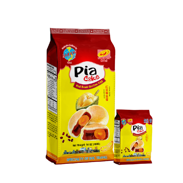  Bánh Pía Đậu Đỏ Sầu Riêng Trứng Muối Tân Huê Viên - Red Bean Durian Egg Pia Cake 