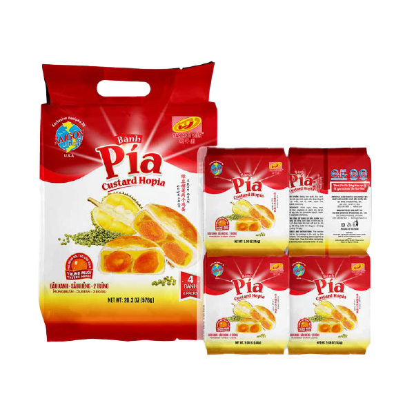  Bánh Pía Sầu Riêng Đậu Xanh 2 Trứng - Durian Mung Bean 2 Eggs Pia Cake 