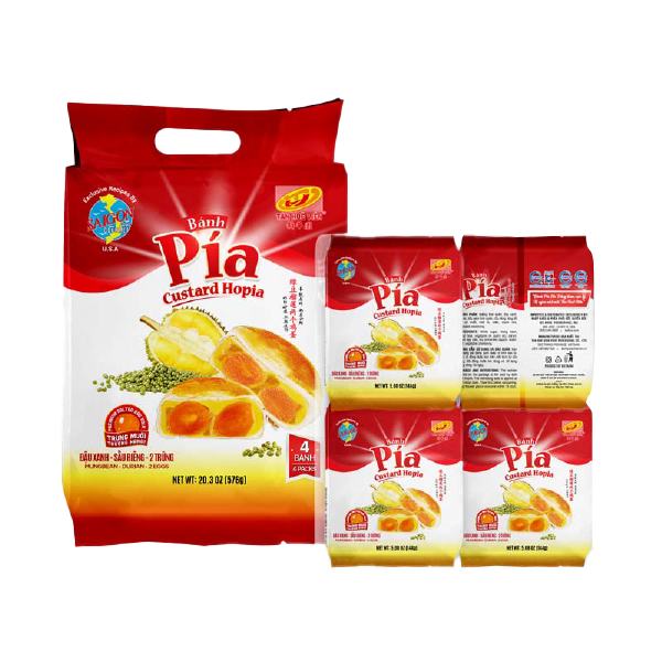  Bánh Pía Sầu Riêng Đậu Xanh 2 Trứng - Durian Mung Bean 2 Eggs Pia Cake 