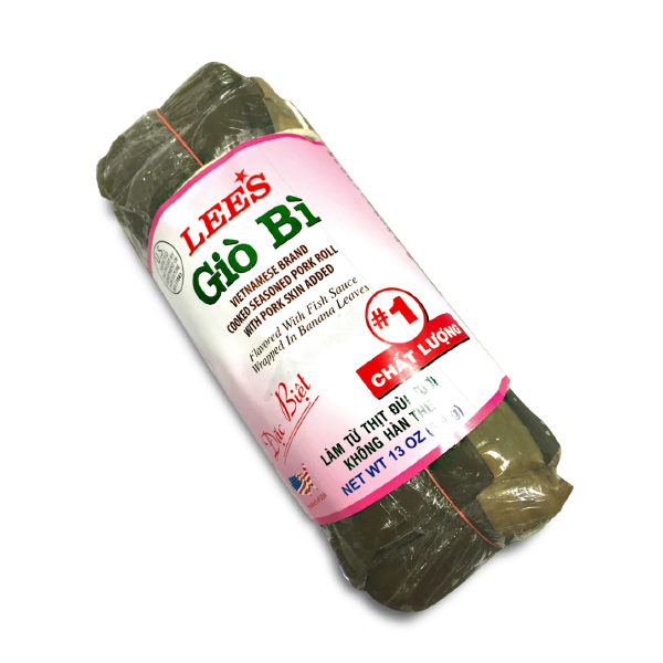  Giò Bì Lá Chuối - Cooked Seasoned Pork Roll with Pork Skin Added 