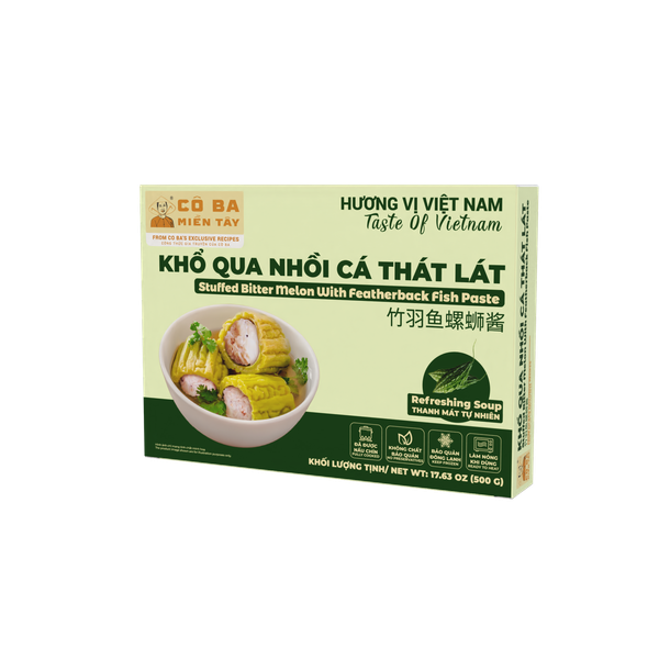  Khổ Qua Nhồi Cá Thát Lát - Stuffed Bitter Melon With Featherback Fish Paste 