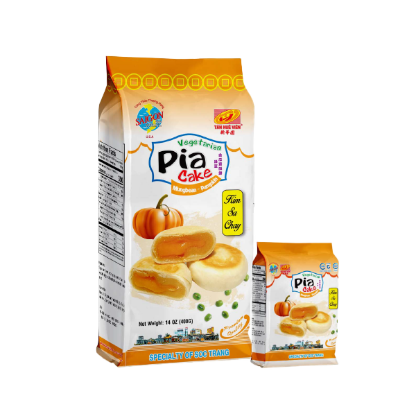  Bánh Pía Chay Đậu Xanh Trứng Chảy Tân Huê Viên - Mung Bean Pumpkin Vegetarian Pia Cake 