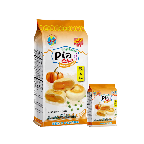  Bánh Pía Chay Đậu Xanh Trứng Chảy Tân Huê Viên - Mung Bean Pumpkin Vegetarian Pia Cake 
