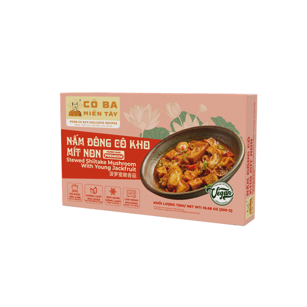  Nấm Đông Cô Kho Mít Non Thượng Hạng - Premium Stewed Shiitake Mushroom With Young Jackfruit 