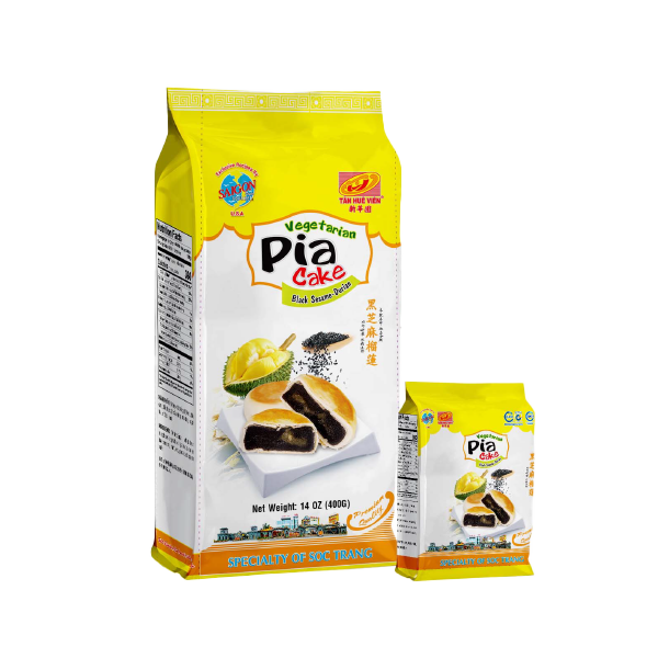  Bánh Pía Đậu Xanh Mè Đen Tân Huê Viên - Mung Bean Sesame Pia Cake 