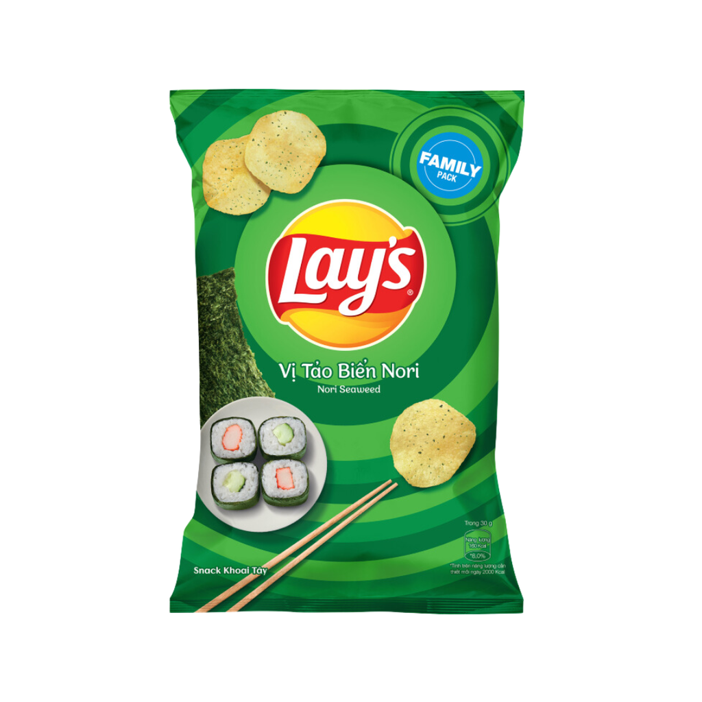 Snack khoai tây vị tảo biển Nori Lay's gói 58g