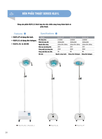 Đèn khám bệnh 1 bóng kèm ắc quy dự phòng bóng halogen (KL01L.IIL with battery)