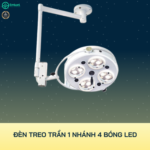 Đèn phẫu thuật treo trần 1 nhánh 4 bóng Led KL04LI LED