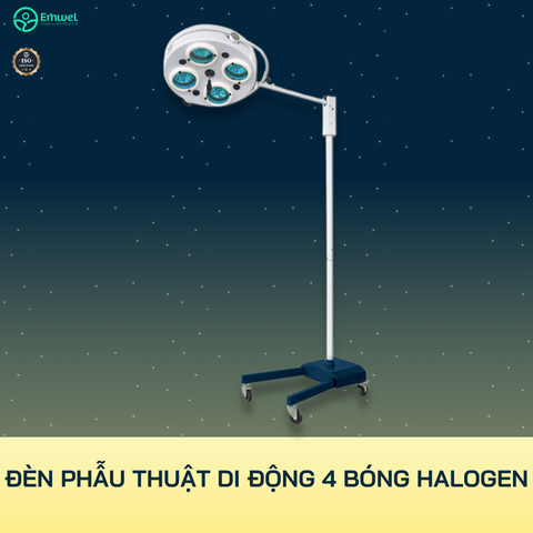 Đèn phẫu thuật di động 4 bóng Halogen KL04L.III