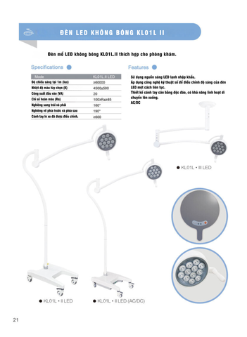 Đèn mổ di động  KL01L.II LED 12 bóng