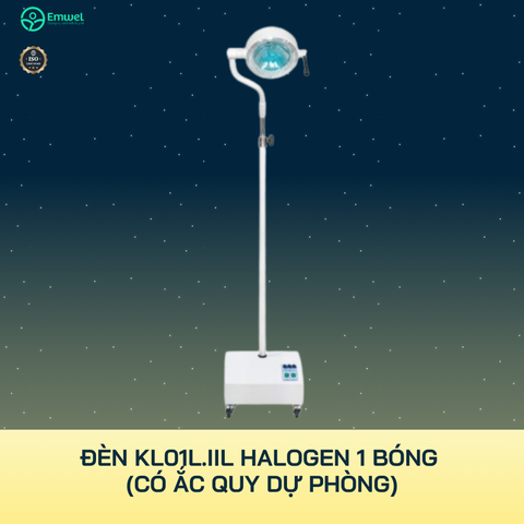 Đèn khám bệnh 1 bóng kèm ắc quy dự phòng bóng halogen (KL01L.IIL with battery)