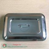 Hộp hấp dụng cụ y tế Inox hình chữ nhật - Có lỗ, có quai sách tiện lợi (Hộp Sản Có Lỗ)