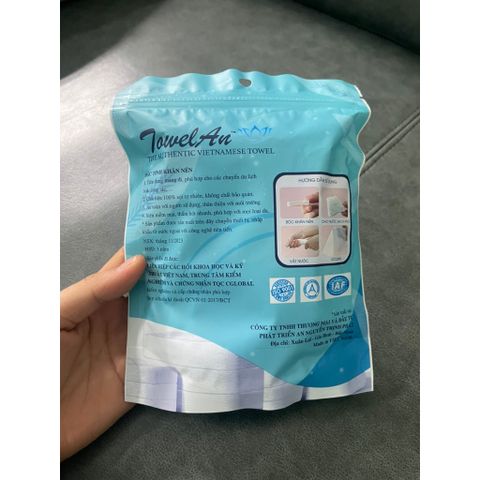 Set 20 viên khăn mặt vải nén Việt Nam, dạng viên kẹo