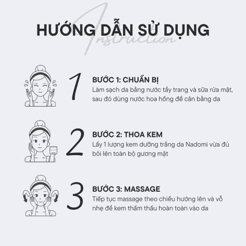 Kem Dưỡng Trắng Da Mờ Thâm Nám Thảo Dược Đông Y Nadomi Hàn Quốc, Kem Dưỡng Nám Hàn Quốc Dung Tích 80g