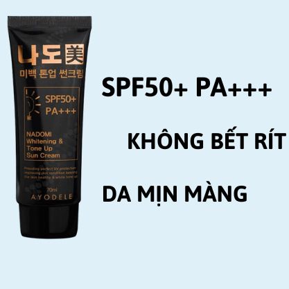 Kem Chống Nắng Vật Lý Nâng Tông Nadomi Hàn Quốc 70ml ( SPS 50+, PA +++)