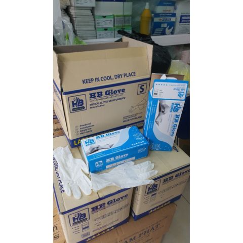 Hộp ( 50 đôi) Găng cao su Tay y tế Latex không bột, có bột - HB Glove  (Phòng khám,spa, thẩm mỹ viện, xăm,..)