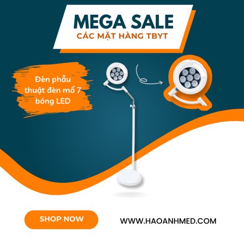 Đèn Phẫu Thuật Tiểu Phẫu 7 Bóng Led Dùng Trong Thú Y